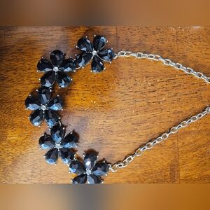 Black Floral Necklace
